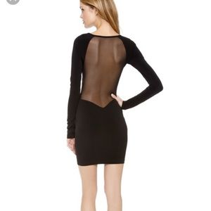 Elizabeth and James black mesh long sleeve dress